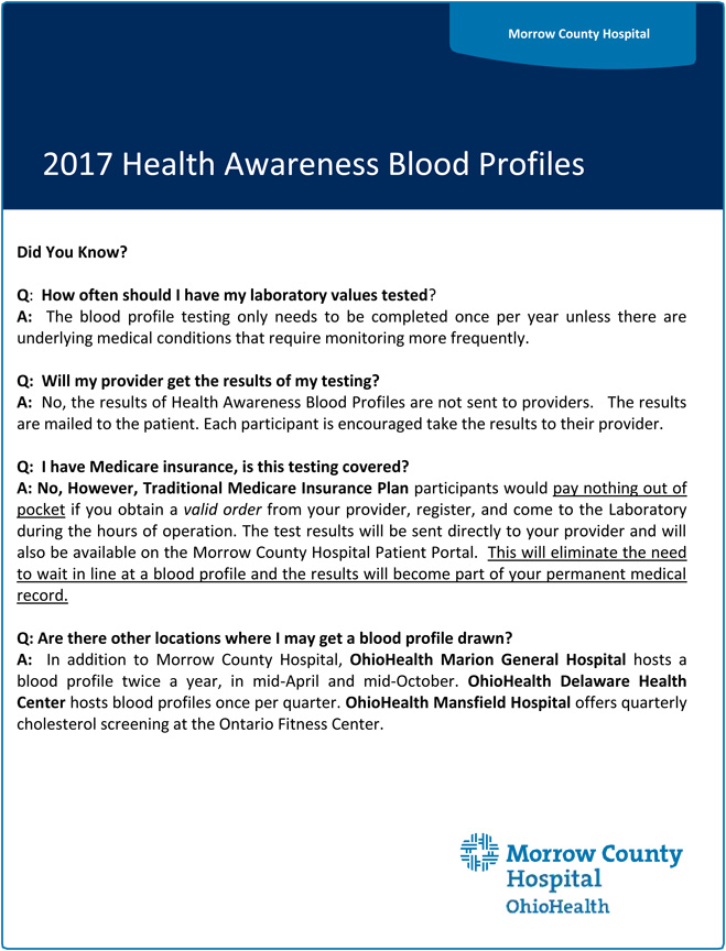 2017 Blood Profile Q  A